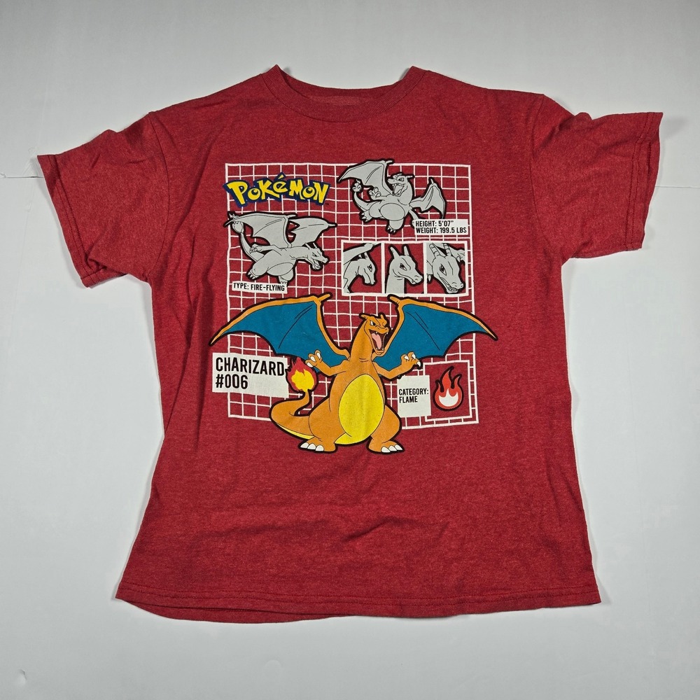 Boy's Charizard Pokemon Graphic T Shirt in Medium